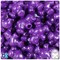 BeadTin Plum Neon Bright 25mm Teddy Bear Plastic Pony Beads (24pcs)